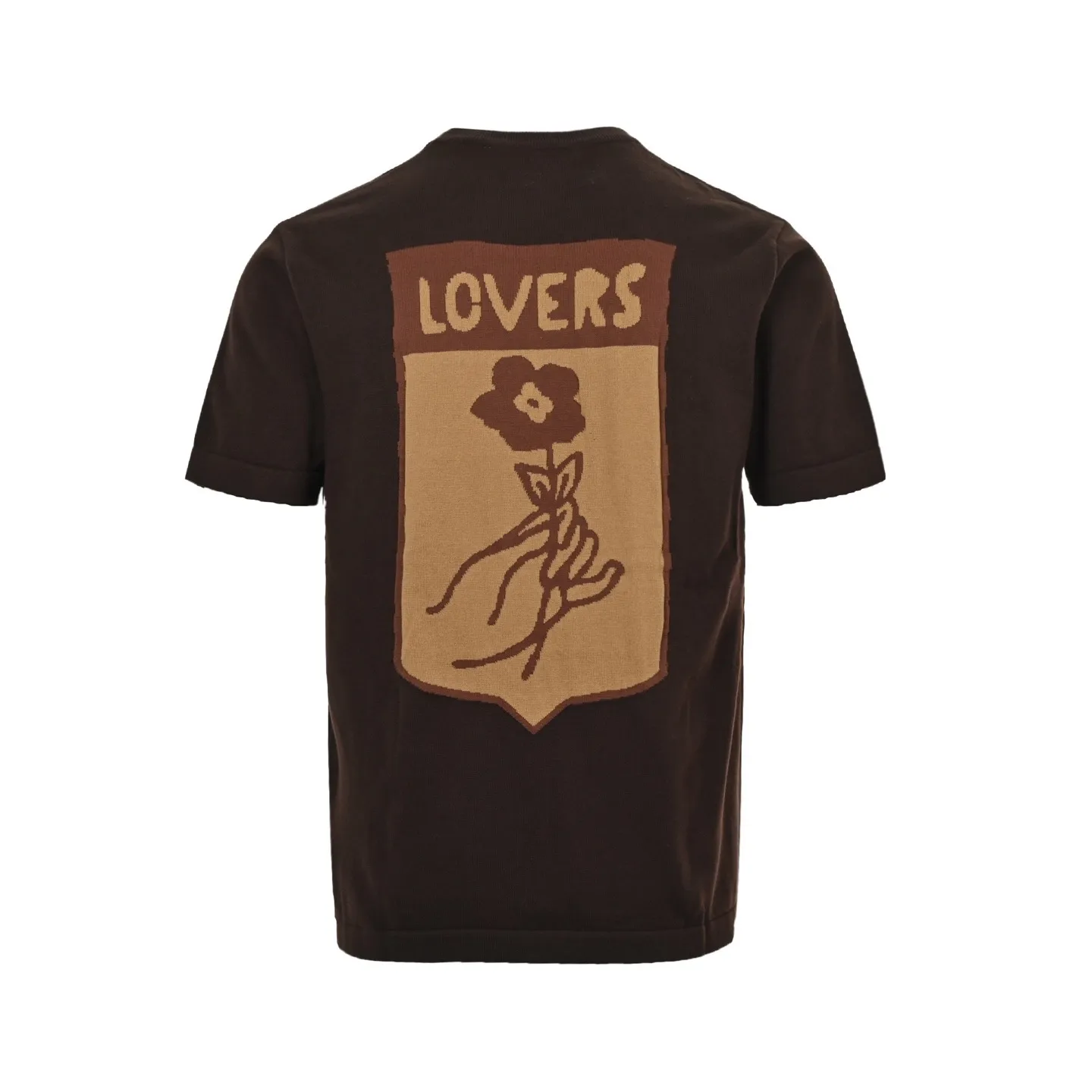 Louis Vuitton/Louis Vuitton 24ss Fei Dong treasure chest jacquard knitted short sleeves